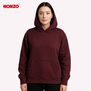 هودي أساسي بلون برغندي للجنسين