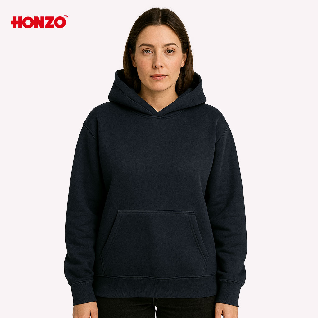 basic dark blue hoodie هودي أساسي بلون أزرق داكن للجنسين