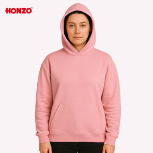 هودي وردي بسيط للجنسين – صورة أمامية